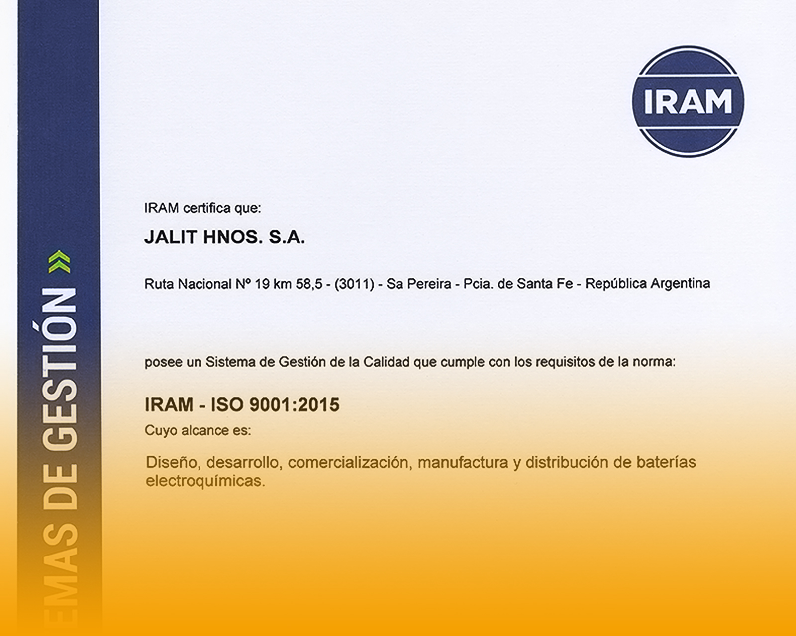 Certificaciones